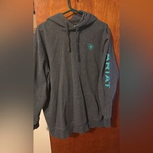 Ariat Men's Charcoal Hoodie with Teal Accents